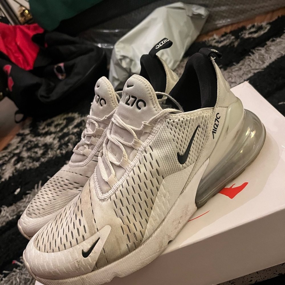 Nike Air Max 270 White and Black Men's Sneakers